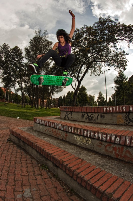 Nicolas DelValle ollie skateboarding photo